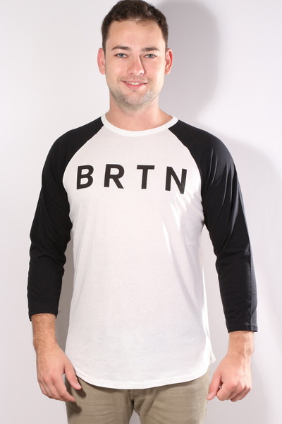 Burton RAGLAN STOUT WHITE pánske tričko s dlhým rukávom - S