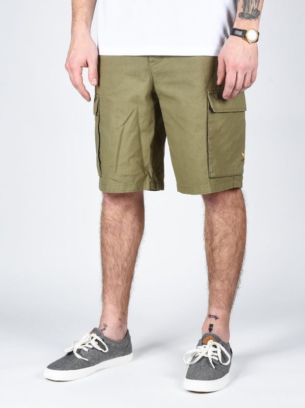 RVCA MAKUA BURNT OLIVE pánske plátené kraťasy - 32