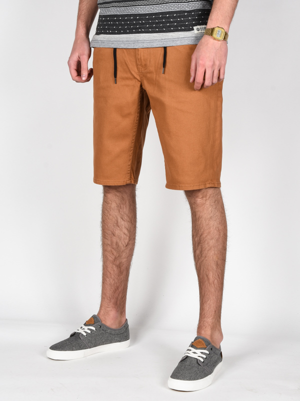 Element OWEN COLOR RUST BROWN pánske plátené kraťasy - 30