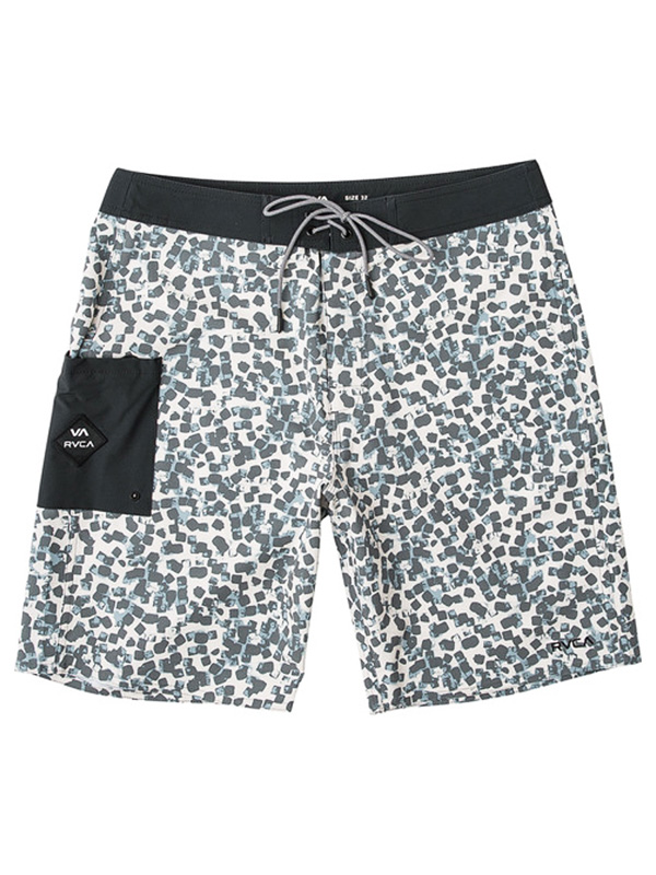 RVCA BARROW SILVER BLEACH pánske kúpacie kraťasy - 32