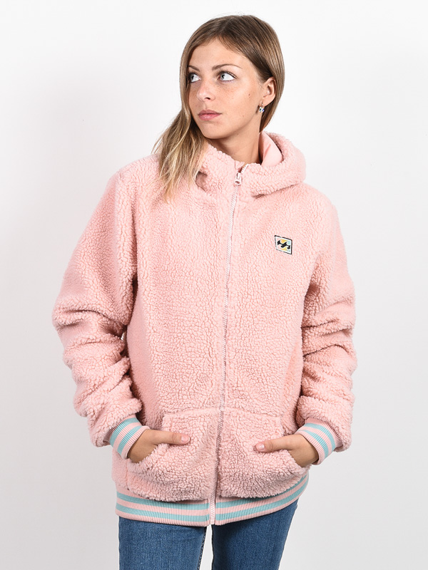 Billabong BLOSSOM SHERPA BLUSH pánska mikina na zapínanie - S