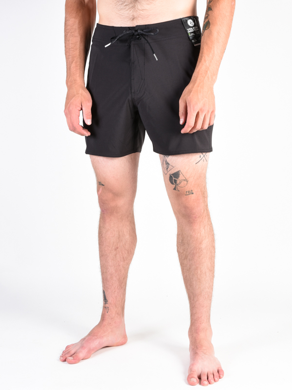 Volcom Macaw Mod Solid 16" black pánske kúpacie kraťasy - 32