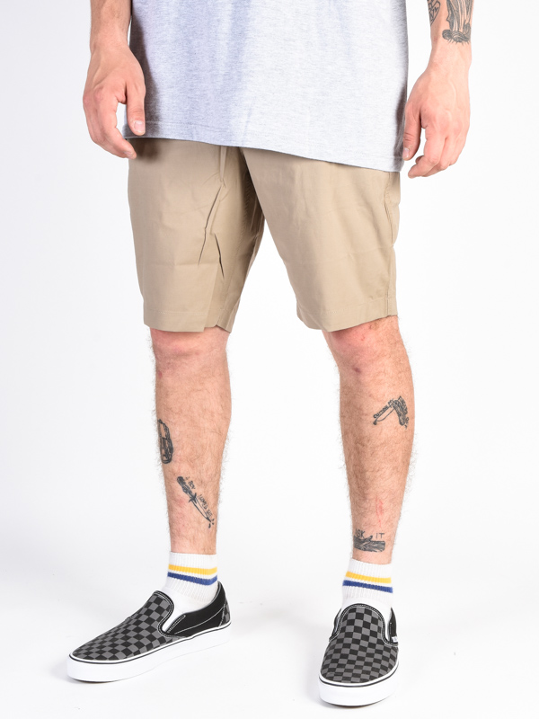 RVCA WEEK-END HYBRID II DARK KHAKI pánske plátené kraťasy - 34