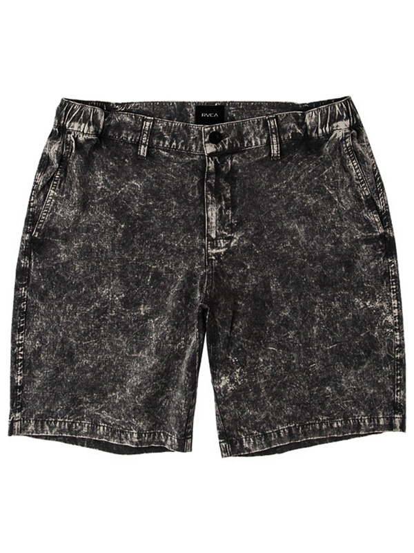 RVCA ALL TIME COASTAL HY. RVCA BLACK pánske plátené kraťasy - 30