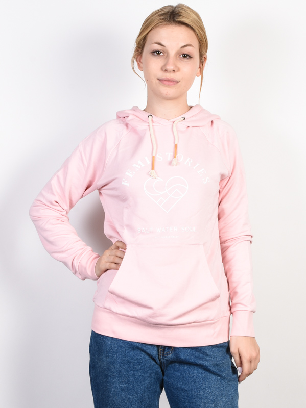 Femi Stories ALVA NEW PINK dámska mikina cez hlavu - S