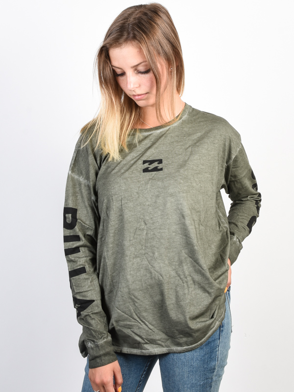 Billabong MY LOOK olive dámske tričko s dlhým rukávom - S
