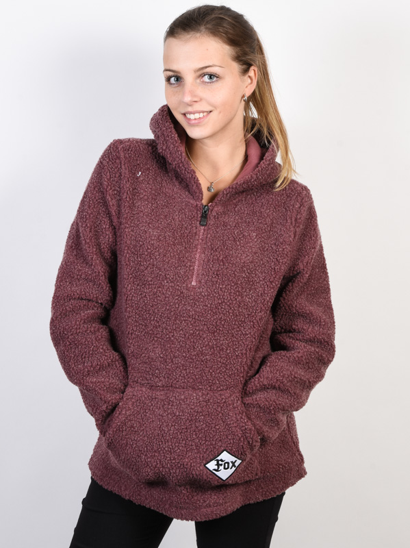 Fox Road Raider Sherpa ROSE dámska mikina cez hlavu - M