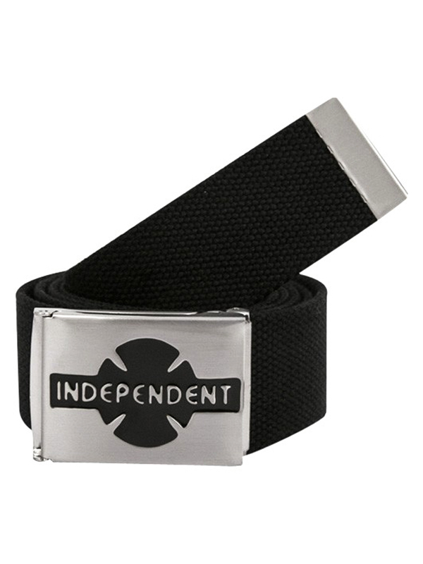 Independent Clipped black pánsky textilný opasok
