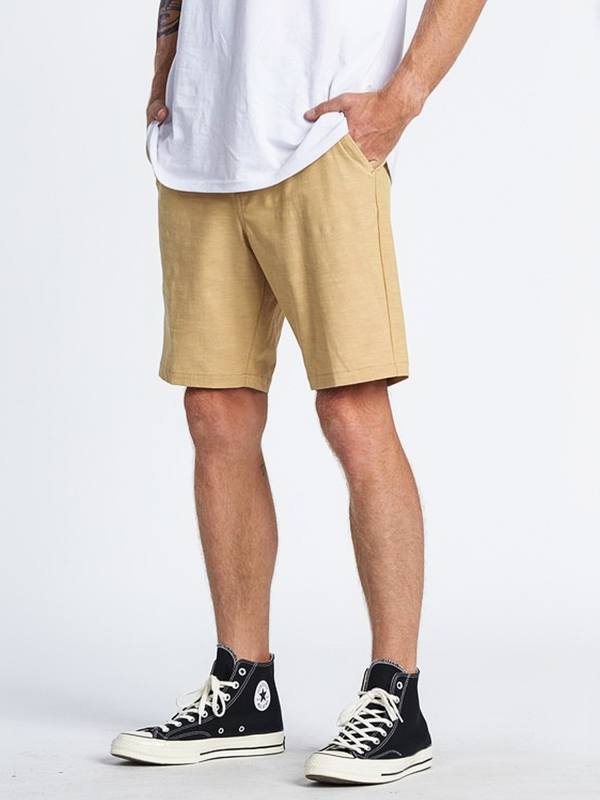 Billabong NEW ORDER SLUB MUSTARD pánske plátené kraťasy - 32