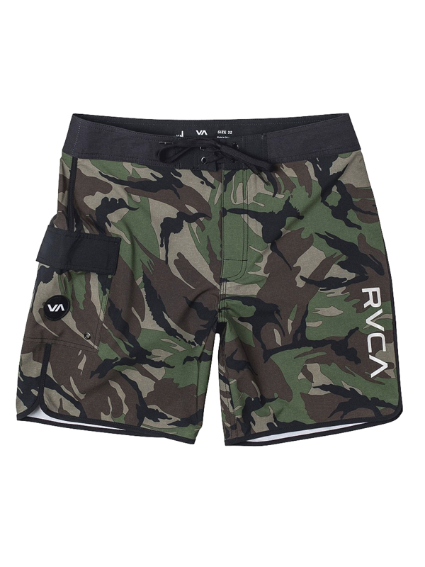 RVCA EASTERN TRUNK 18 GREEN CAMO pánske kúpacie kraťasy - 33