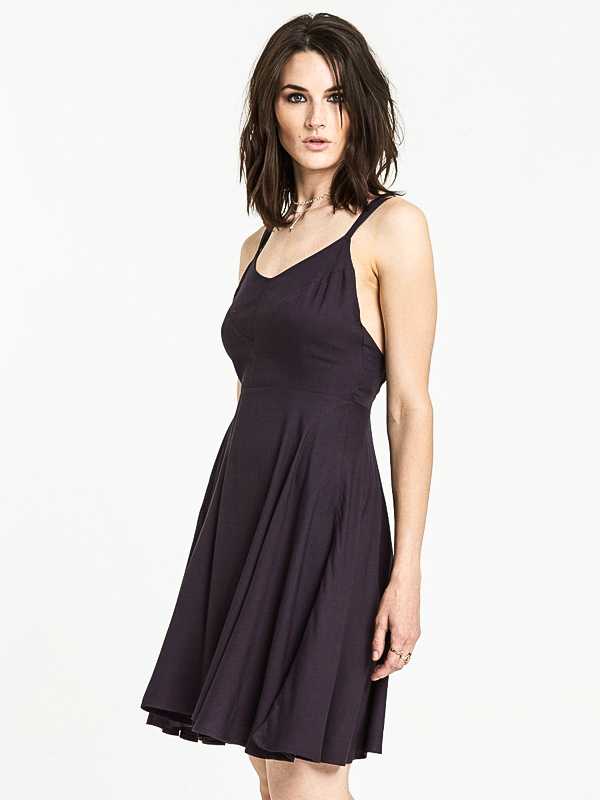 Element HEART TWILL OFF BLACK plesové šaty krátke - S