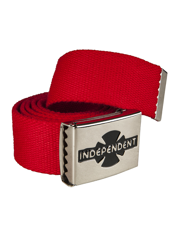 Independent Clipped CARDINAL RED pánsky textilný opasok