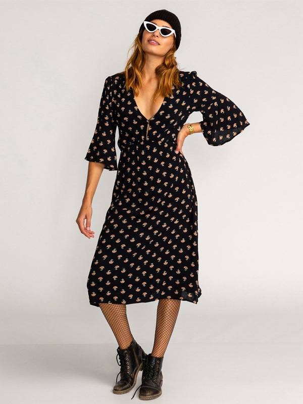 Billabong DREAM BIG black plesové šaty krátke - S