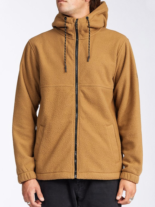 Billabong BOUNDARY SHERPA CLAY pánske mikiny na zips - L