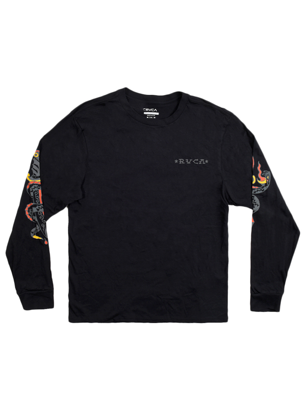 RVCA KRAK DAGGERS black pánske tričko s krátkym rukávom - M