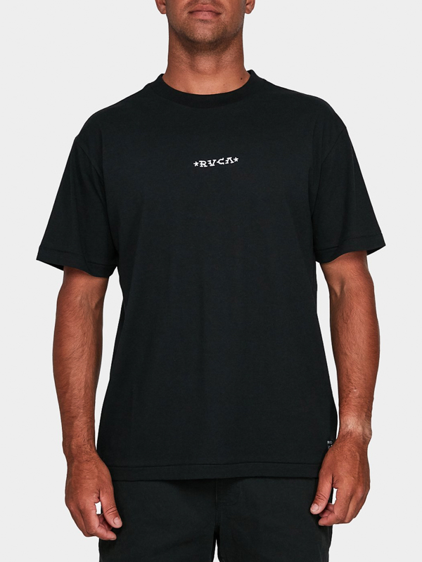 RVCA KRAK DAGGERS black pánske tričko s krátkym rukávom - M
