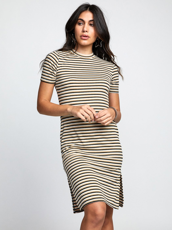 RVCA TROUBLEMAKER MULTI plesové šaty krátke - S