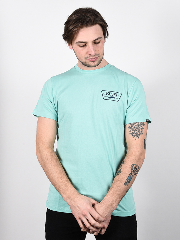 Vans FULL PATCH BACK DUSTY JADE GREEN/DRS BLS pánske tričko s krátkym rukávom - XL