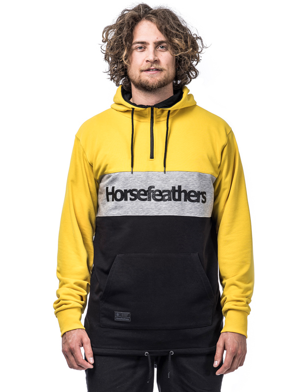 Horsefeathers GRANT LEMON pánska mikina cez hlavu - XL