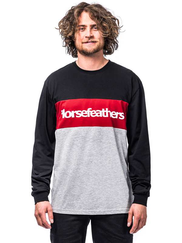 Horsefeathers SPAZ LAVA RED pánske tričko s dlhým rukávom - XL