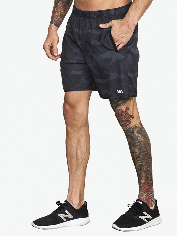 RVCA YOGGER IV CAMO pánske teplákové kraťasy - L