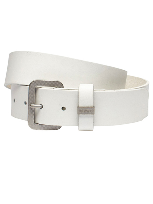 Nixon BORDER white pánsky kožený opasok - L