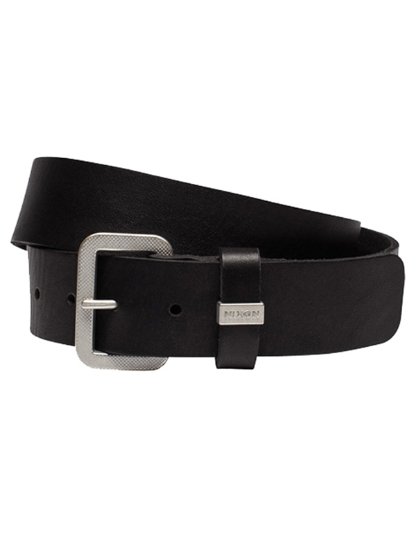 Nixon BORDER black pánsky kožený opasok - L