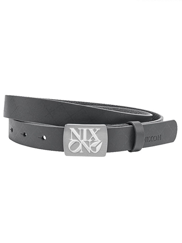 Nixon ENAMEL PHILLY CHARCOAL pánsky kožený opasok - M