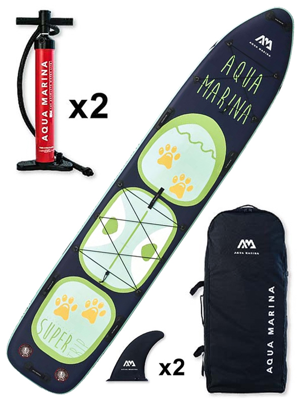 Aqua Marina Super Trip Tandem LIGHT BLUE/GREY paddleboard - 14'6"-34"
