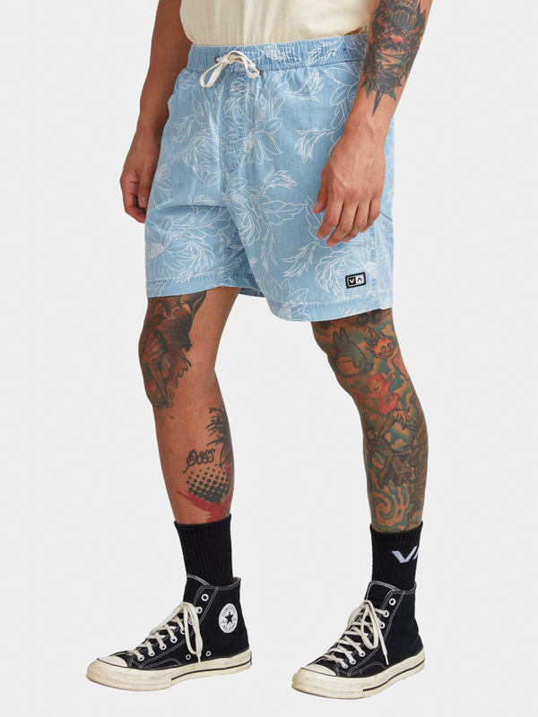 RVCA DOOM ELASTIC blue pánske plátené kraťasy - M