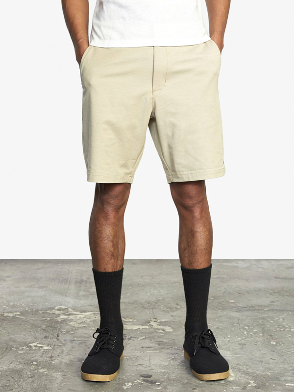 RVCA BACK IN HYBRID KHAKI pánske plátené kraťasy - 34