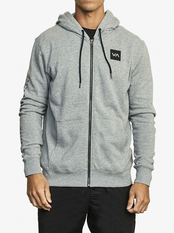 RVCA SWIFT HEATHER GREY pánske mikiny na zips - L