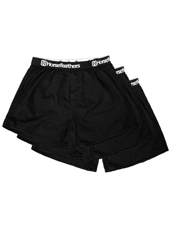 Horsefeathers FRAZIER 3PACK black pánske trenky - L