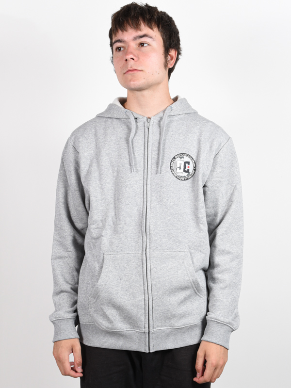Dc DIVIDE&CONQUER HEATHER GREY pánske mikiny na zips - M