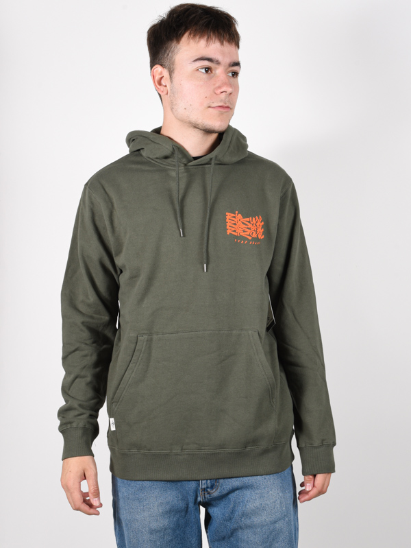 Rip Curl SURF HEADS dark olive pánska mikina cez hlavu - M