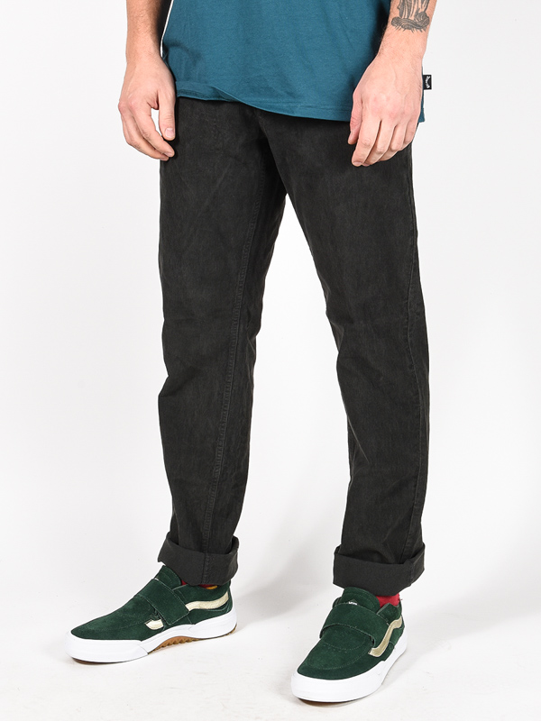 RVCA DAGGERS PIGMENT CORD PIRATE BLACK pánske džínsy - 36
