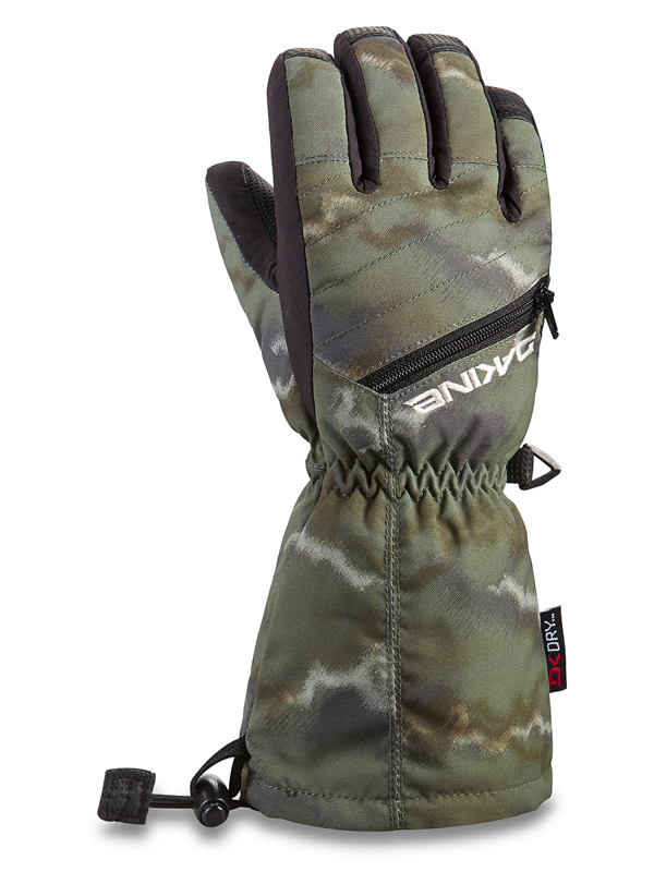 Dakine TRACKER OLIVE ASHCROFT CAMO detské prstové lyžiarske rukavice - M