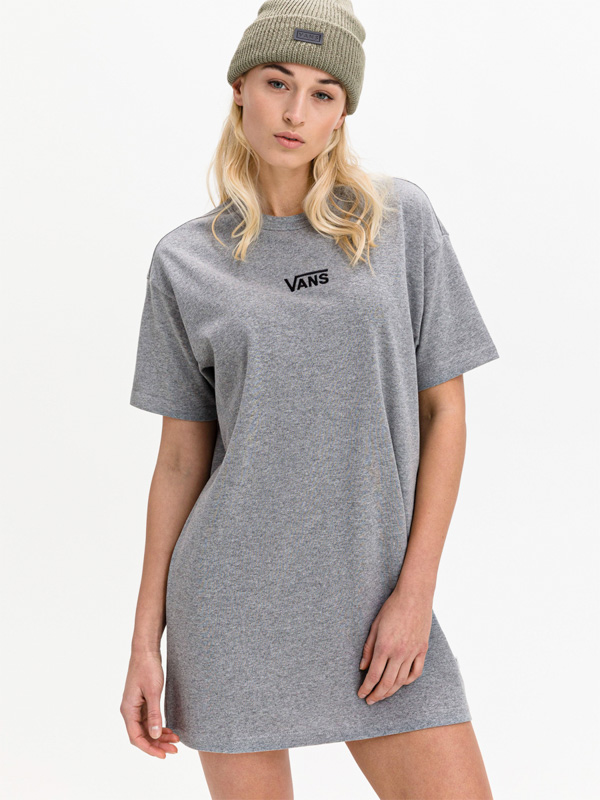 Vans CENTER VEE CEMENT HEATHER plesové šaty krátke - XS
